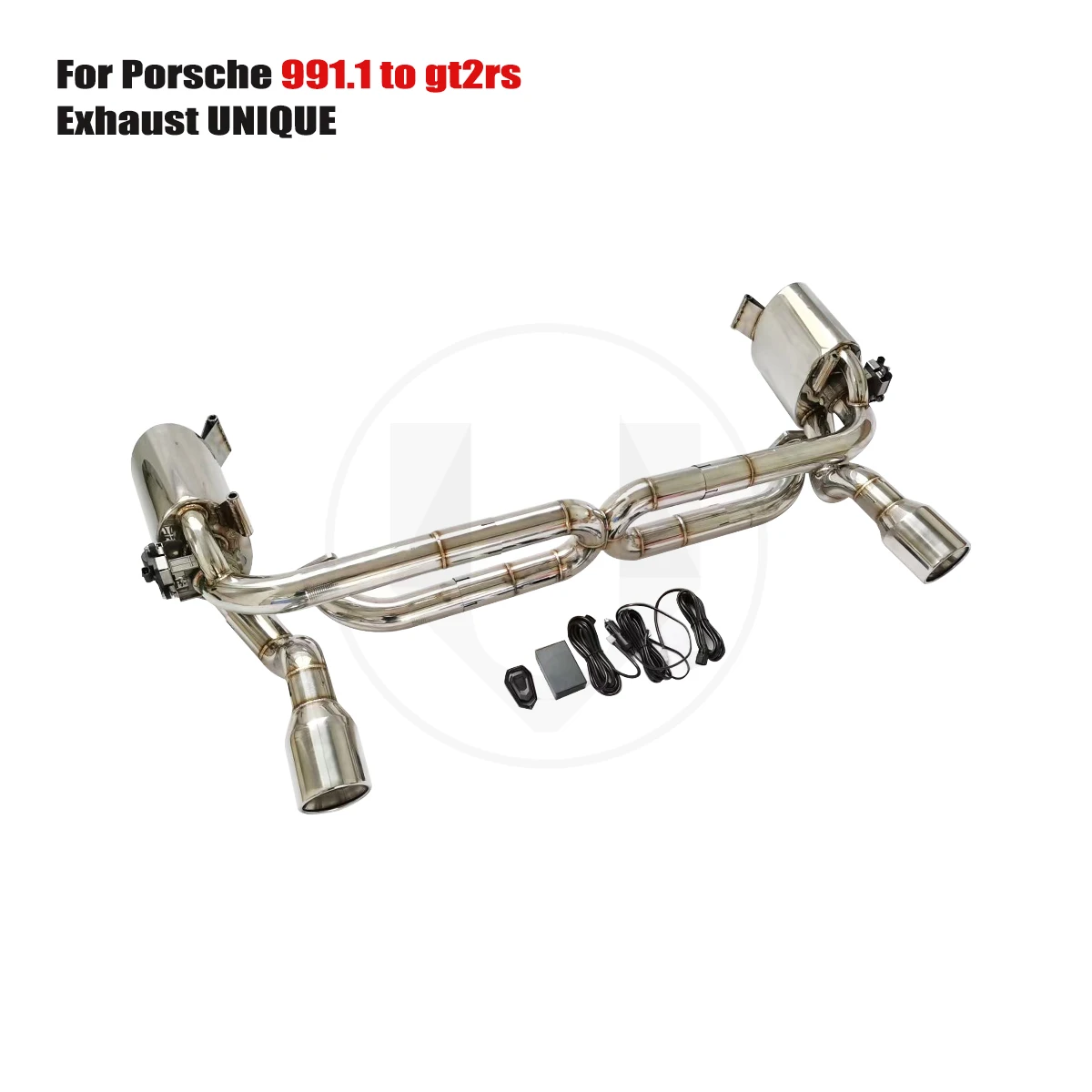 UNIQUE For Porsche 991.1 to gt2rs performance valve exhaust system ss304 exhaust muffler