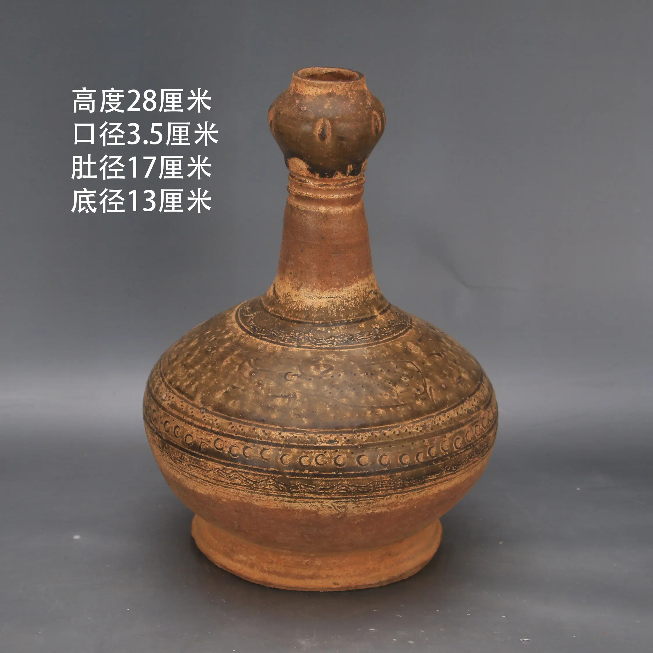 Garlic Head Vase Western Jin Dynasty Yue Kiln Style Celadon Glaze Incised Handmade Porcelain Home Decor Collectible