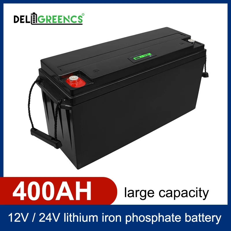 LiFePO4 Grade A 12V 48V 100Ah 200Ah 300Ah Battery Pack With LED BMS BT 4000 Cycles  RV Rechargeable Lithium Battery No Tax