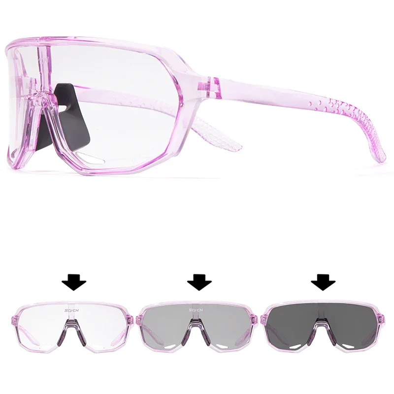 AliExpress SCVCN Photochromic Cycling Glasses Outdoor Sports Sunglasses Men MTB Cycling Sunglasses Women Road Bike Glasses UV400 Bicycle Glasses