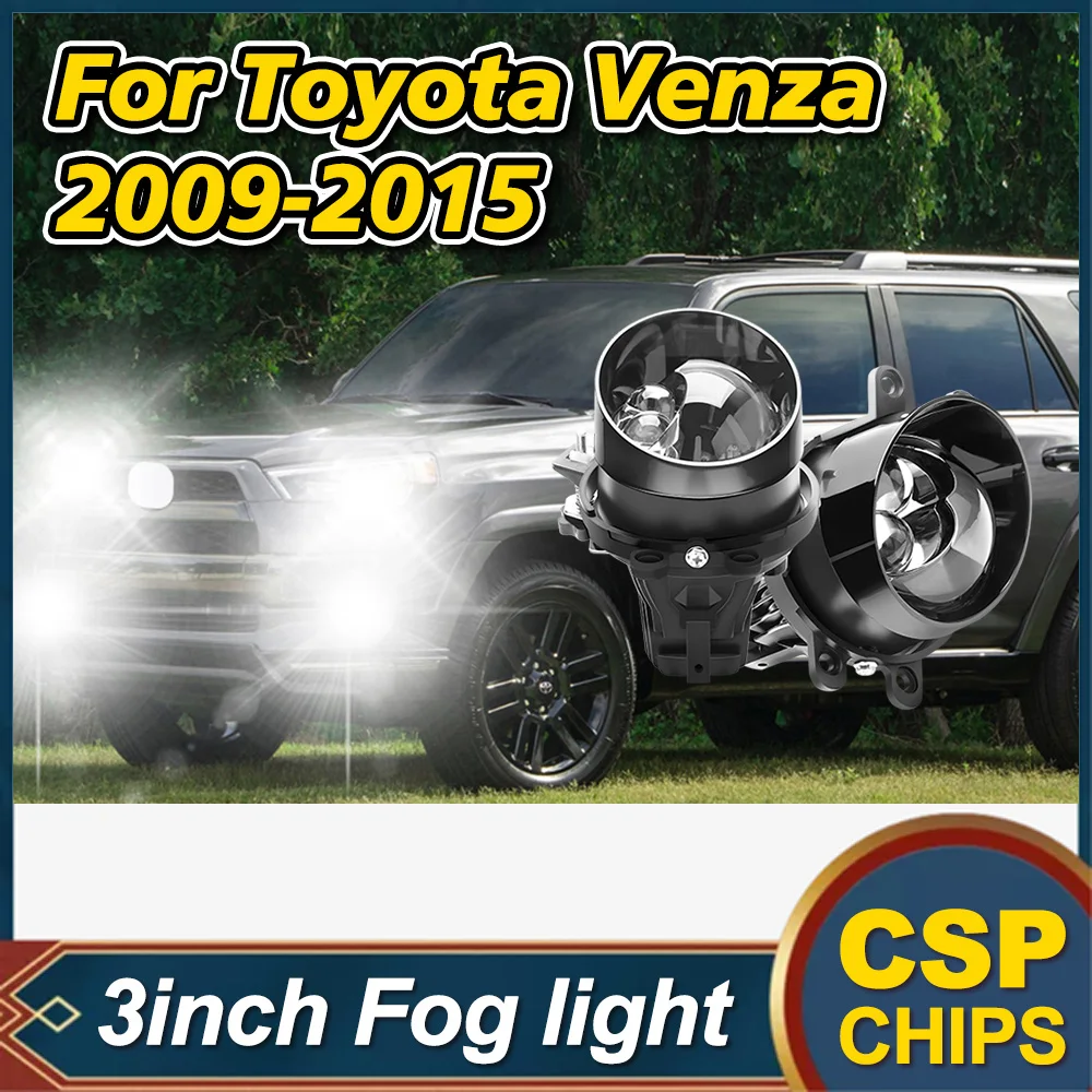 

3 Inch Bi LED Fog Lights Double Hyperboloid For Toyota Venza 2009-2015 LED Car Fog Lamps H11 Plug