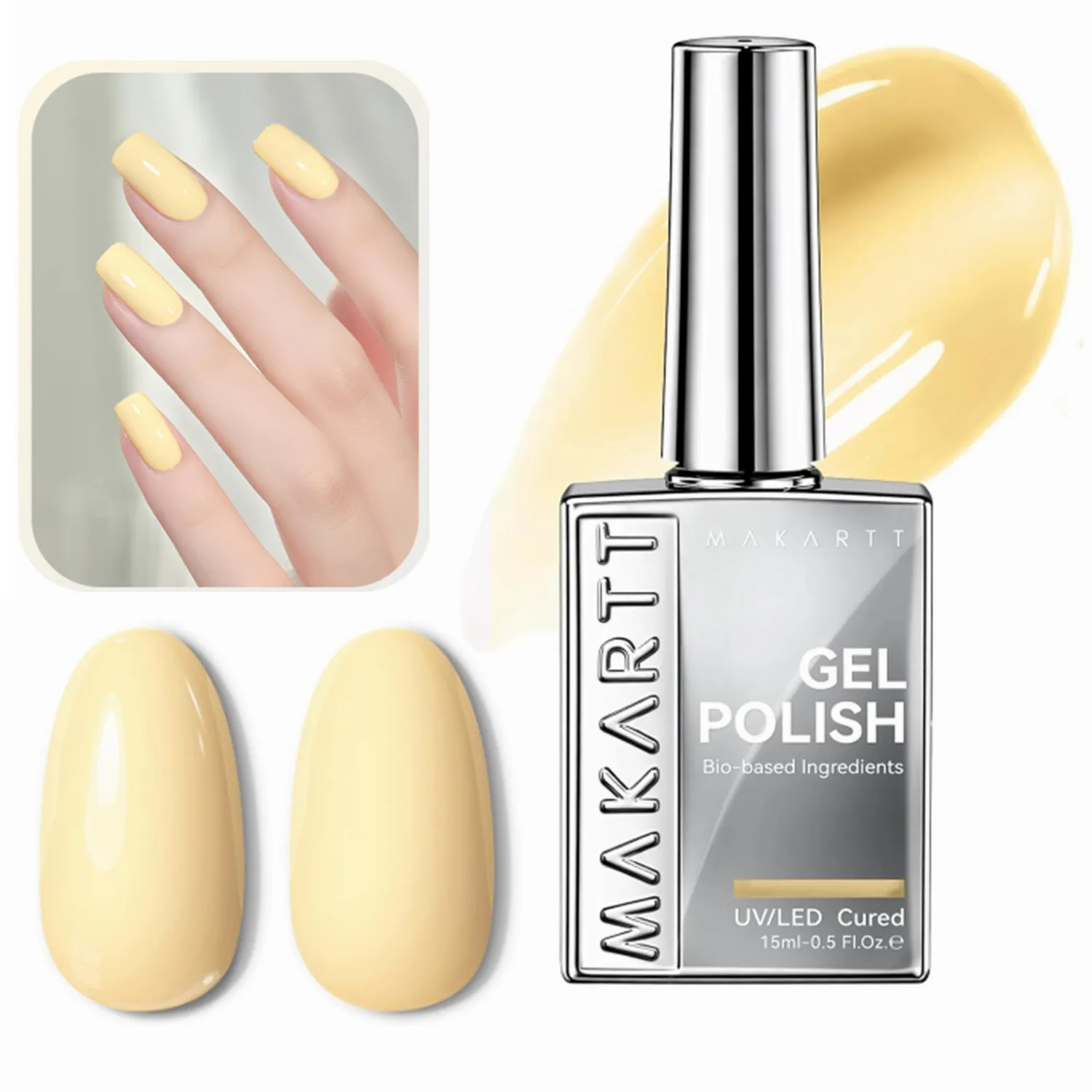 

Makartt Gel Nail Polish, 15ml Hema-Free Soak Off Gel Polish, UV Light Cure for Nail Art DIY Manicure at Home Supplies