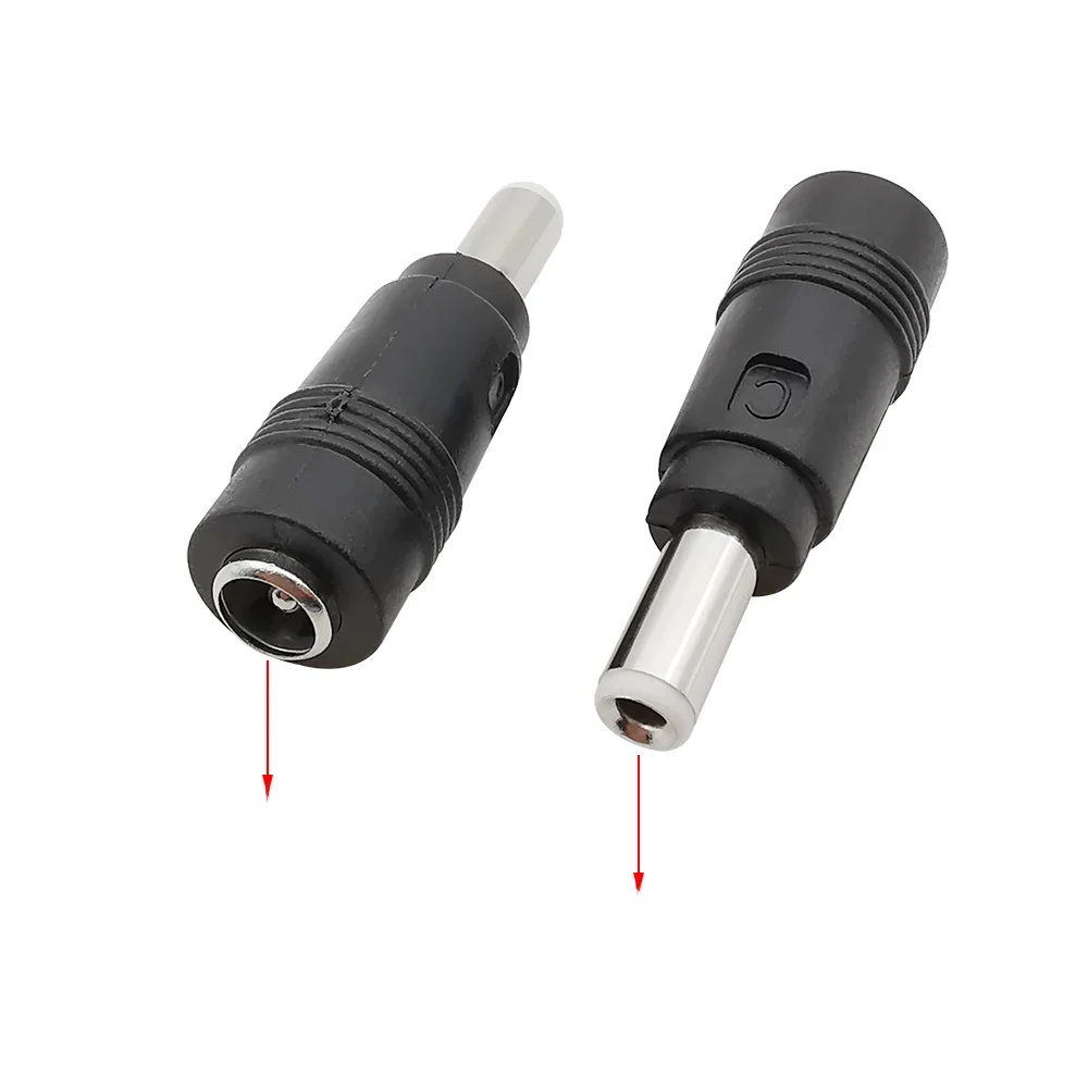 5/2/1szt DC żeńskie 5,5x2,1mm do męskiego 5,5mm x 2,5 mm DC Wtyczka zasilania Złącze typu jack Konwerter Beczka Adapter Wtyczki Złącza — zdjęcie 2