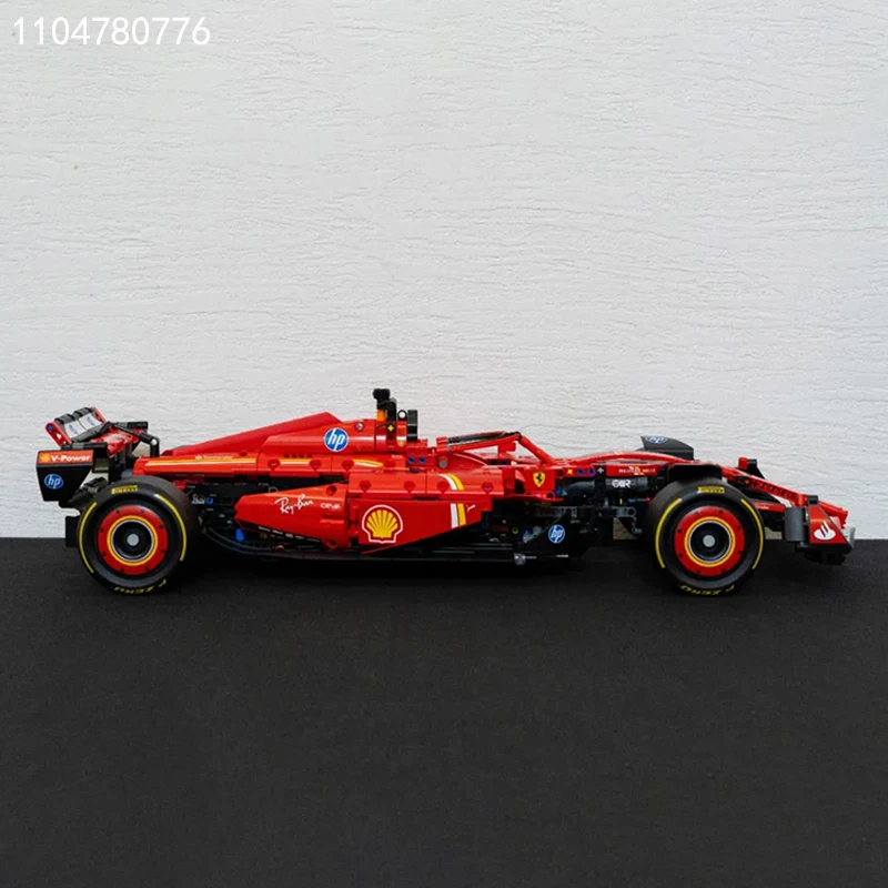 1361 قطع SF-24 الأحمر الرياضة سباق السيارات اللبنات مجموعة سوبر سيارة الطوب لعب للكبار الاطفال الهدايا متوافق مع مجموعة 42207