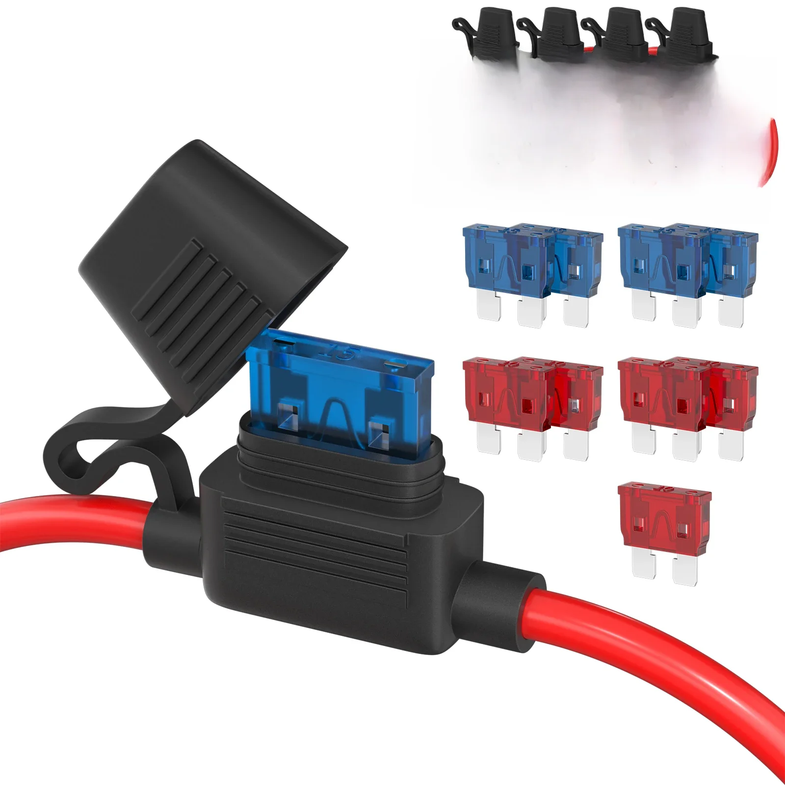 DaierTek 5 PCS 18 Gauge Fusível Suporte 12 V para ATC/ATO Lâmina Fusível Suporte de Fusível em Linha