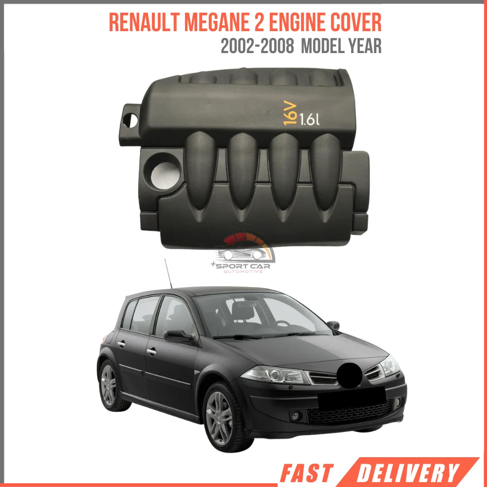 

For Engine upper protection cover for Renault Megane Mk2 1.6 16V 2002-2008 black color high quality fast shipping Oem 8200287536