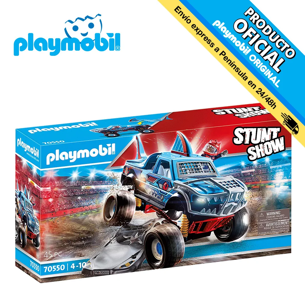 PLAYMOBIL ® 70550 عرض الأكروبات: شاحنة الحوت الوحش – تجربة لعب مذهلة للأطفال من عمر 5 سنوات فما فوق