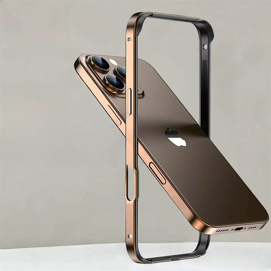 Hybrydowa ramka silikonowa z aluminiową metalową obudową do iPhone'a Air 16 15 14 13 12 17 18 Pro Max, lepsze odprowadzanie ciepła, lekki stop, akcesoria ochronne. — zdjęcie produktu 7