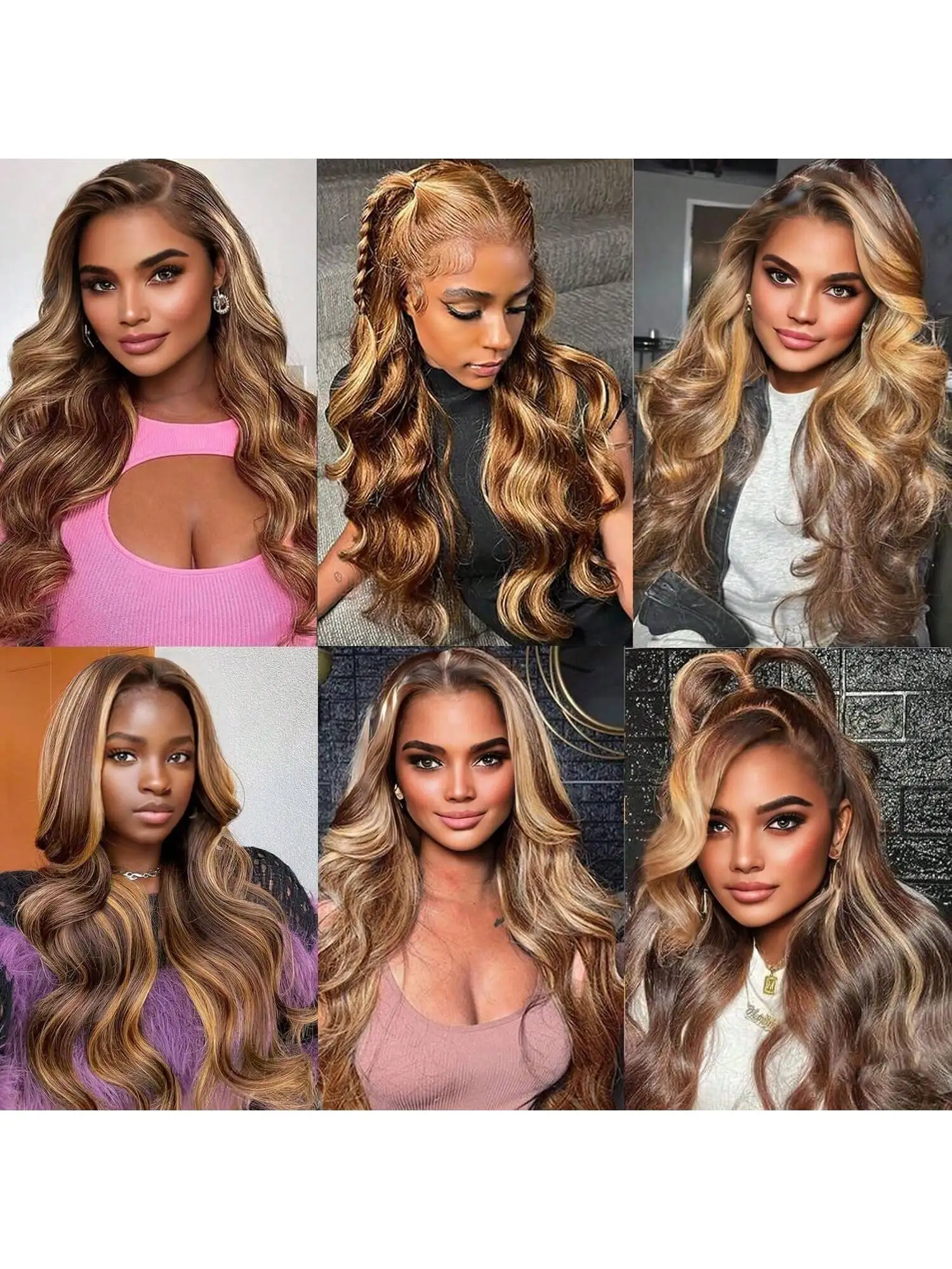 العسل شقراء الدانتيل شعر مستعار أمامي شعر الإنسان تسليط الضوء على الجسم موجة الباروكات قبل قطعها 200 الكثافة شعر مستعار 13X4 HD الدانتيل الباروكة الأمامية 4/27 #6