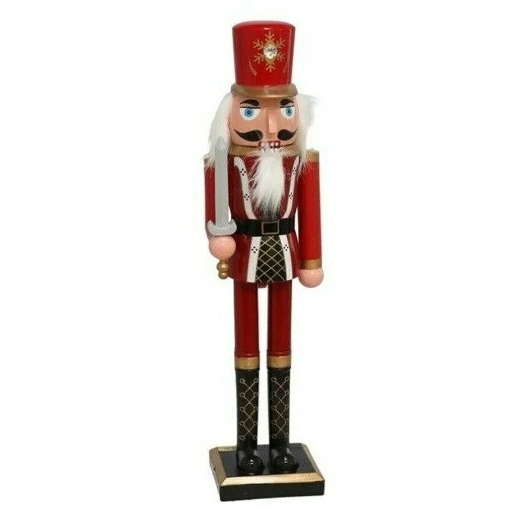 Soldado Cascanueces de plástico 57 cm figura soldado rojo joel alfil madera