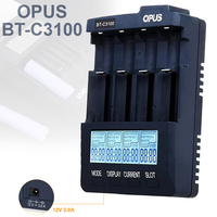 OPUS BT-C3100 V2.2 Universal Four Slots LCD Screen Replenisher Smart Rechargeable Smart Battery Charger Accessories & Parts New