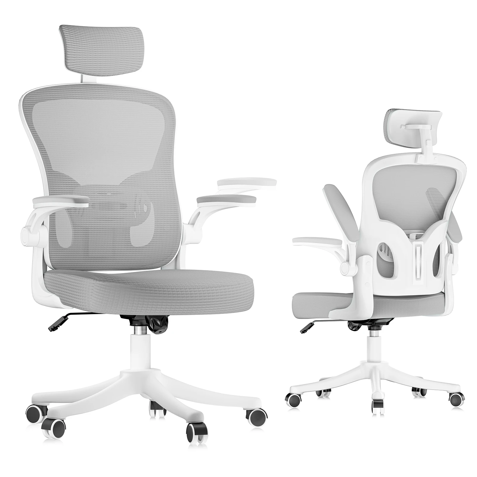 Chaise de bureau ergonomique GartistGO avec revêtement en maille respirante, accoudoirs réglables, appui-tête et soutien lombaire 360° °   Chaise pivotante
