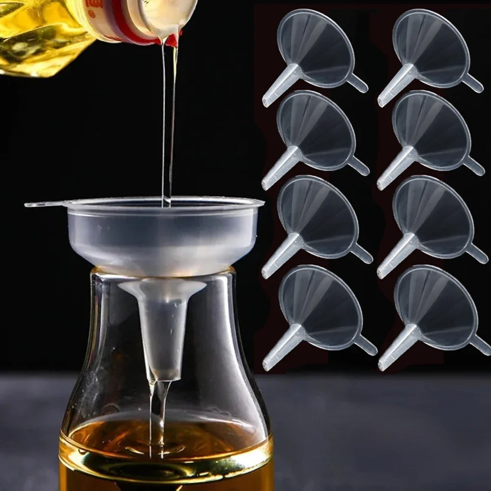 Mini entonnoir en plastique Transparent, petite bouche, liquide, huile de cuisine, pour parfum, Lotion, diffuseur de liquide, bouteille, outils