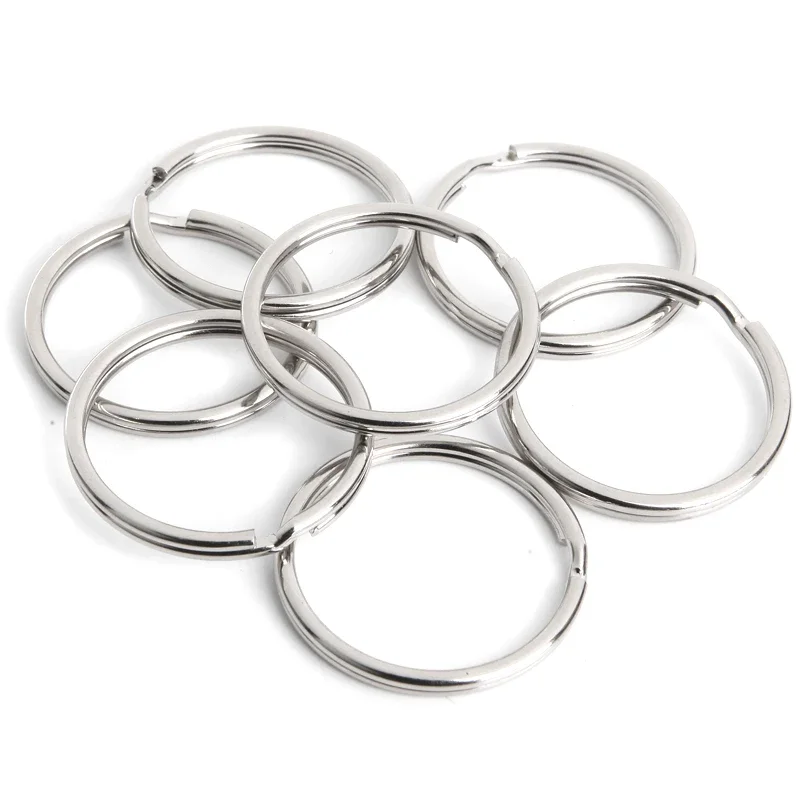 20/50/100pcs Sleutelhangers 15/20/25/28/30/32/35mm Ronde Platte Lijn Split Ringen Sleutelhanger voor Maken Sleutelhanger DIY Bevindingen - afbeelding 2