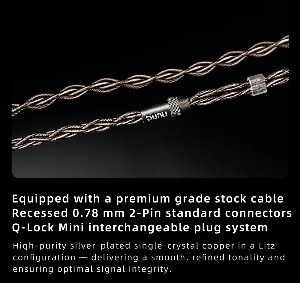 DUNU DN242 2DD+4BA+2 Micro Planar Drivers HiFi-Musik-In-Ear-Kopfhörer mit Q-Lock Mini austauschbarem Anschlusskabel – Detail 7