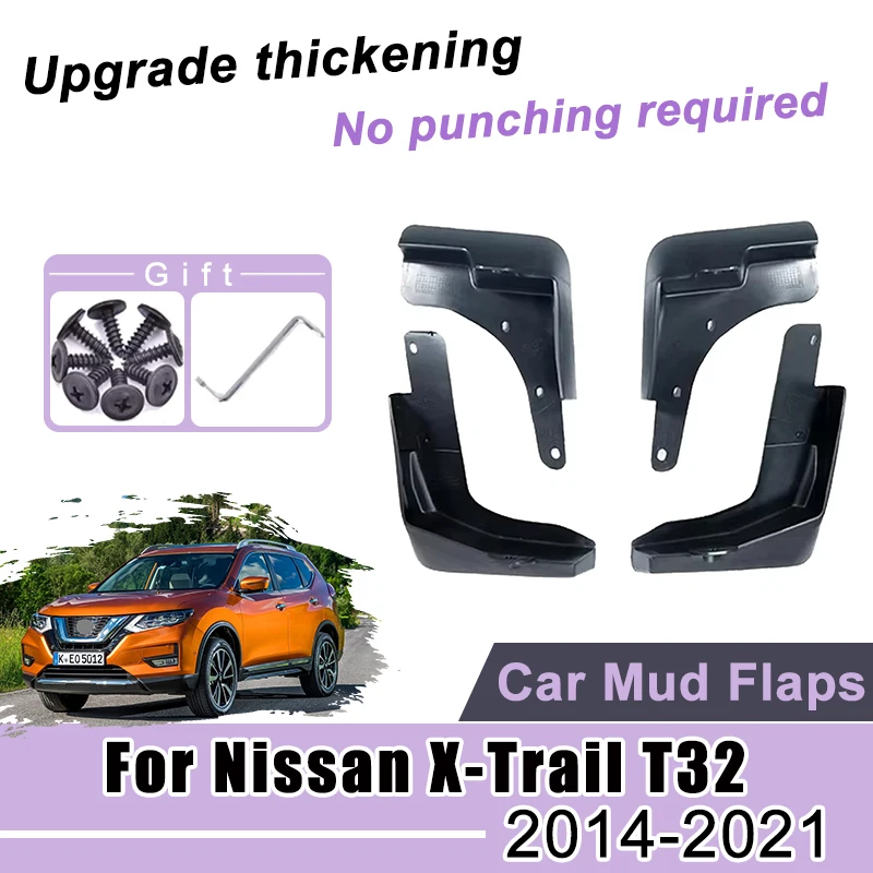 Mudguards Fender For Nissan X-Trail X Trail XTrail Rogue T32 2014~2021 2015 Mudguard Mud Flaps Guard Splash Flap Car Accessories