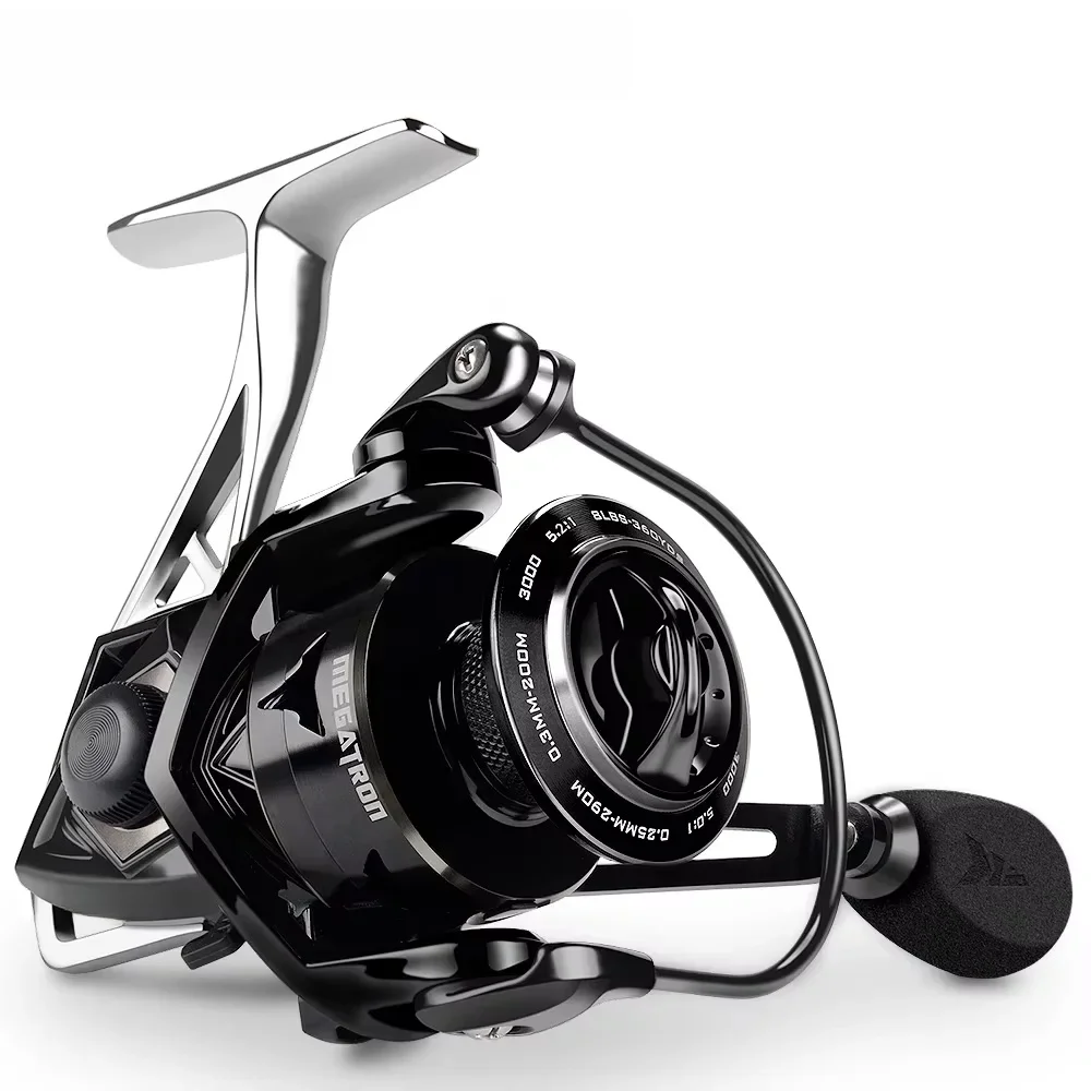 KastKing Megatron Spinning kołowrotek 18KG Max Drag 7+1 łożyska kulkowe szpula aluminiowa z włókna węglowego przeciągnij cewka do połowów słonowodnych — zdjęcie 2