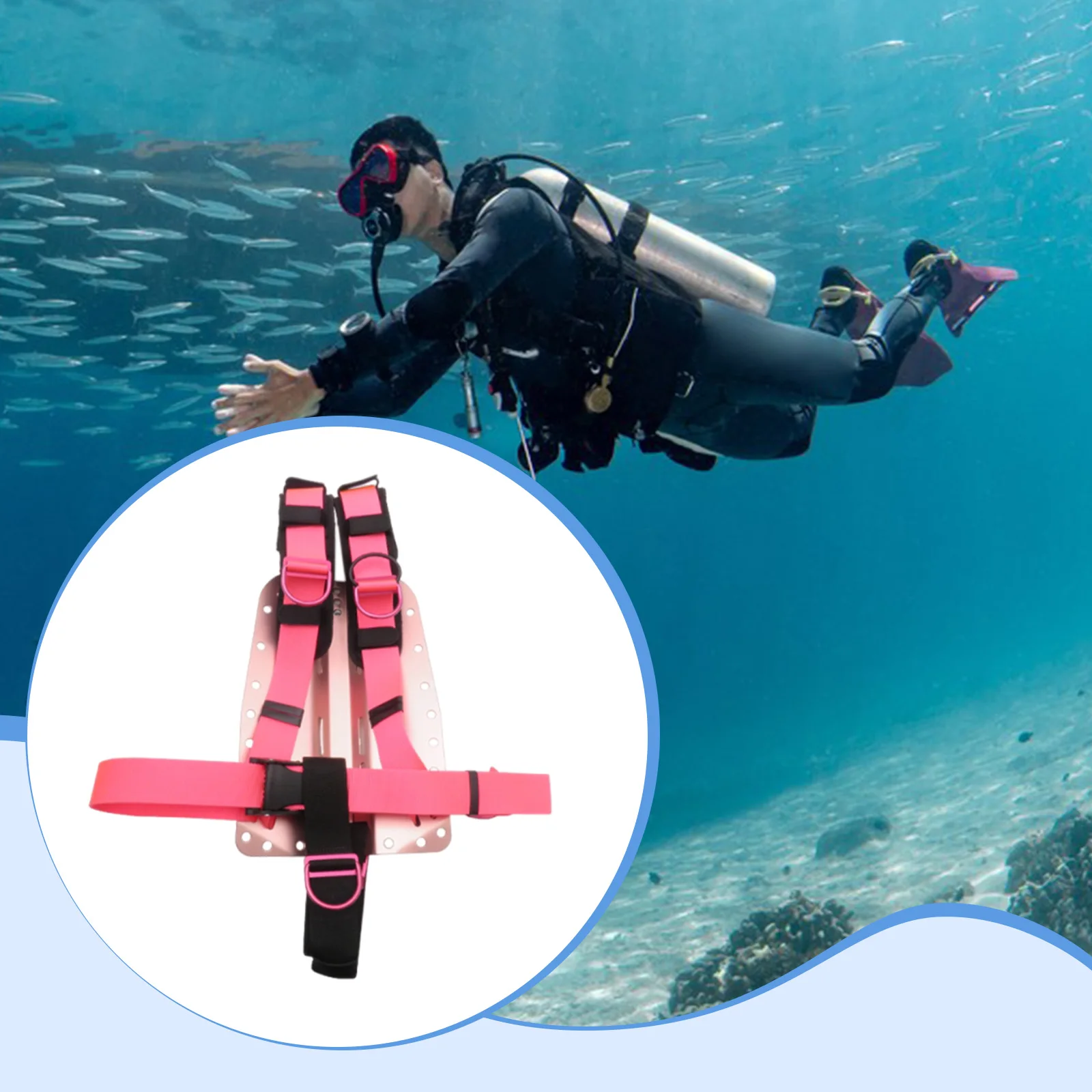 Diving BCD Harness System Adult Aluminum Backplate Buoyancy Device for Recreational and Technical Diving view 5