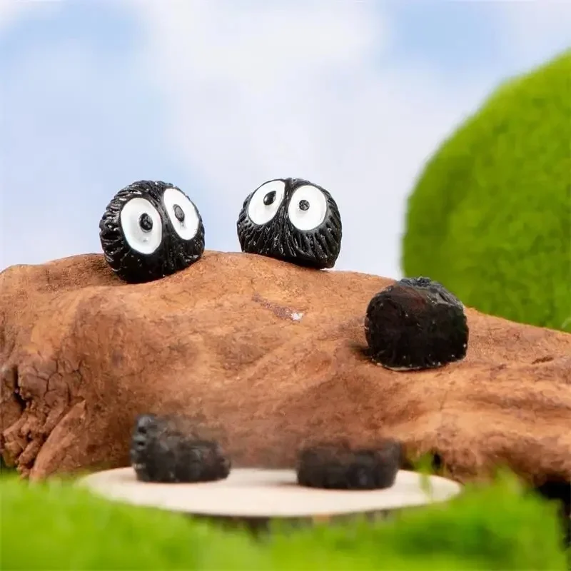 Mini boule de poussière, 10 pièces, elfes, Briquette en résine unique, jouet Miniature, fée jardin, mousse, Micro ornement de paysage, décoration de maison