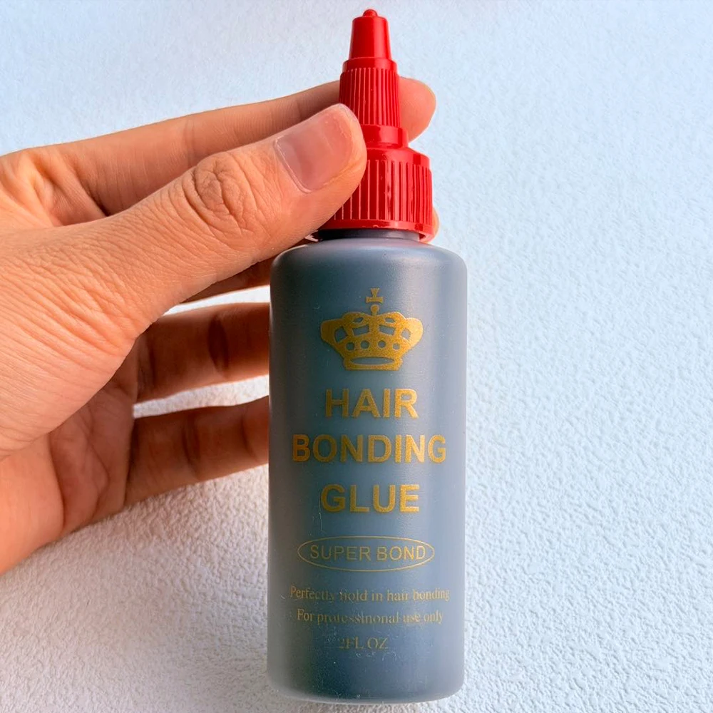 

1 Oz/2 Oz/4 Oz 30ml/60ml/118ml Black Hair Weft Bonding Glue Hair Weave bond Liquid Adhesive False Eyelashes Wig Glue Toupee Tool