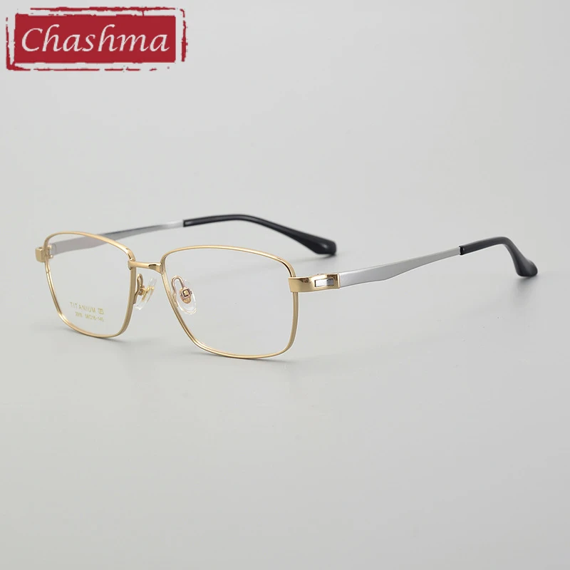 Chashma Men Wide Face Pure Titanium Lightweight Prescription Glasses Frame Top Quality Big Eyeglasses 145mm Temple Spectacles