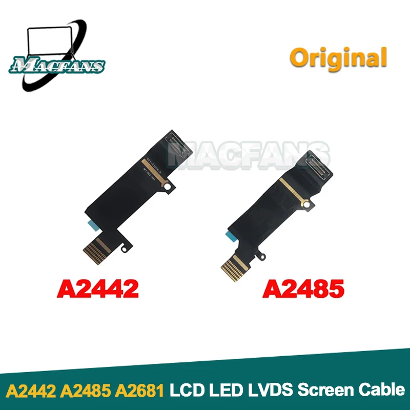 Original New A2681 A2442 LCD LED LVDS Screen Display Flex Cable M1 for MacBook Pro Air A2485 LCD Cable 821-03604-02 821-04153-A