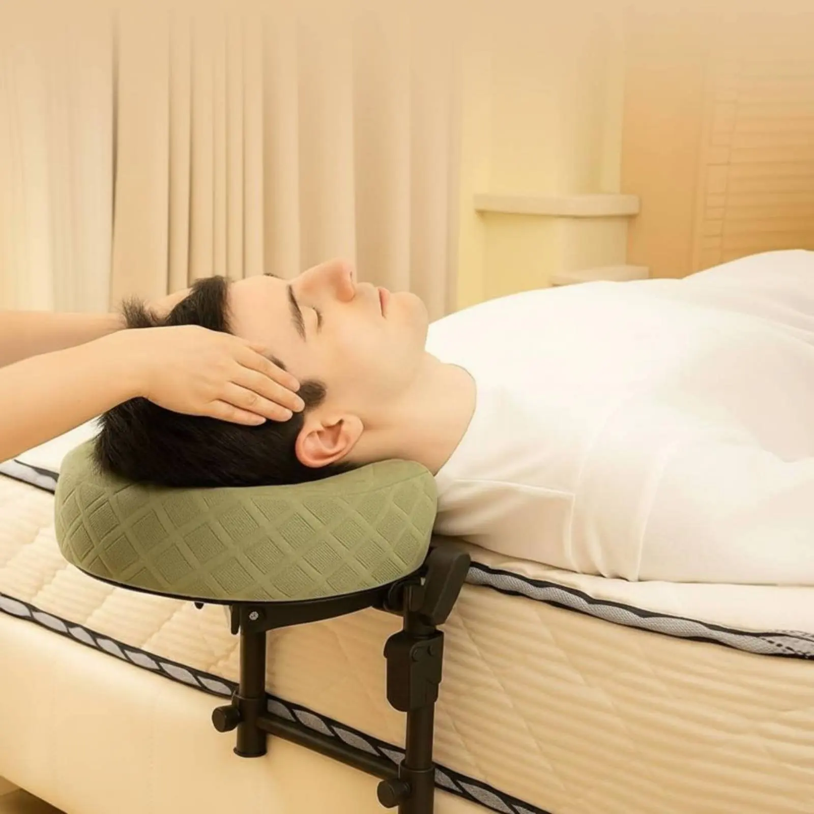 Foldable Massage Face Cradle Space-Saving Portable Bed Massage Headrest Neck Support Massage Bed Accessory for SPA