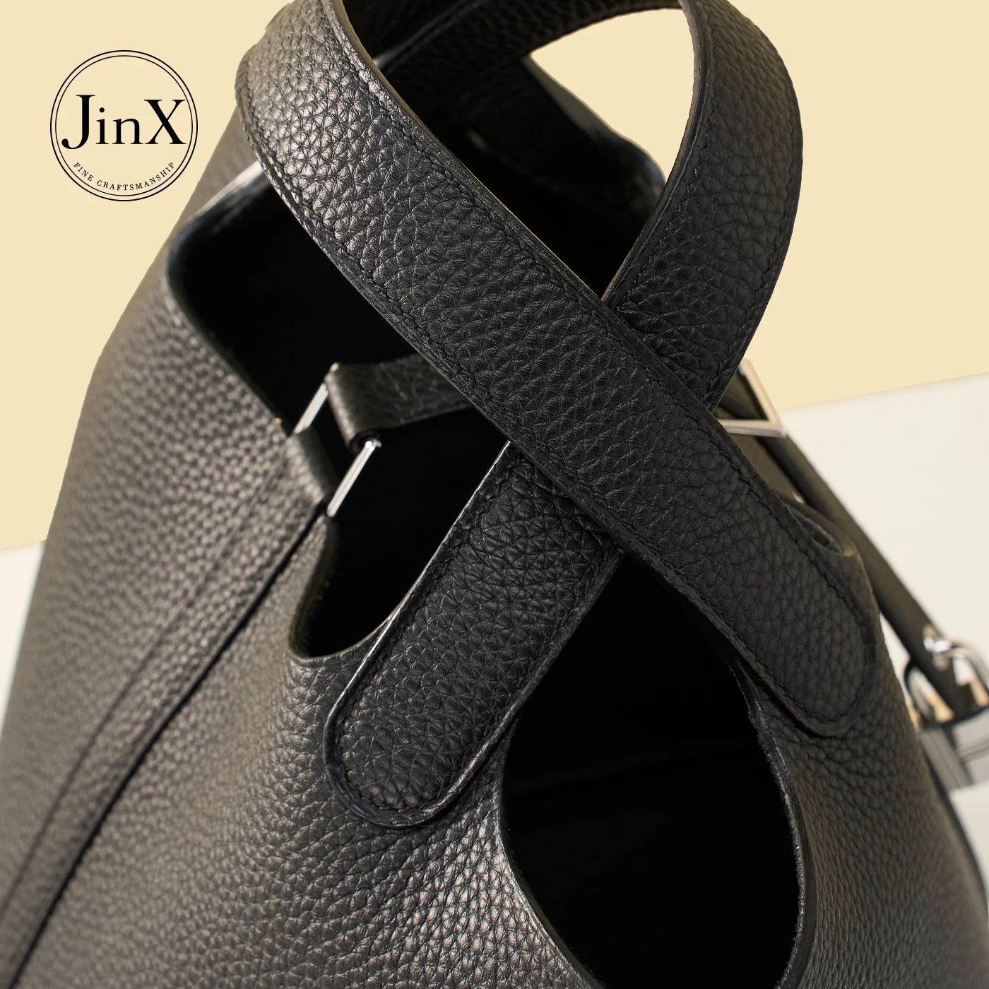 Women’s Genuine Leather Bucket Bag Soft Cowhide Top Handle Handbag with Lock Luxury Casual Tote Purse