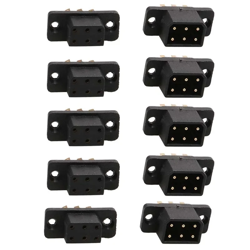 Connecteurs Servo VTOL MX6 MX10 broches, 5 paires, connexion rapide, fiches mâles et femelles, accessoires de modèle, adaptateur de gouvernail pour Drone RC Turbojet