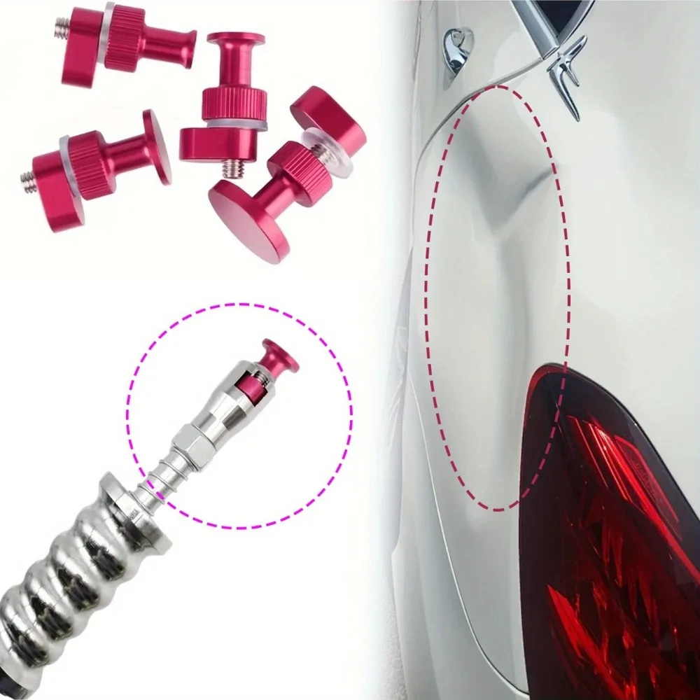 

4Pcs Car dent repair tool puller leveling aluminum alloy round gasket puller accessories hail pit dent small pit repair reuse