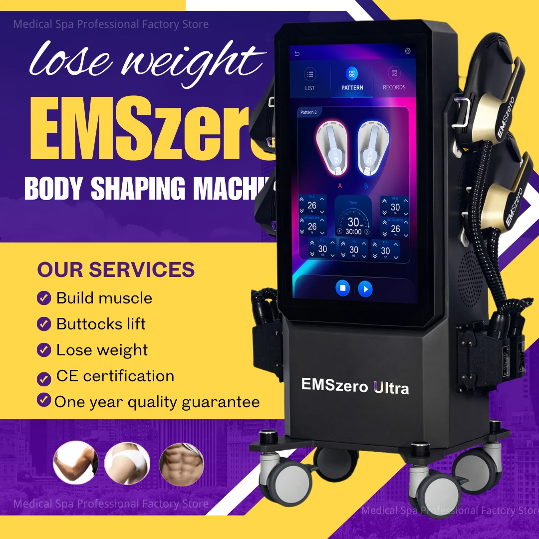 

EMSzero Pro MAX15 Tesla Latest RF HIEMT High Intensity Pulsed Electromagnetic For Muscle Training Body Shaping Weight Loss