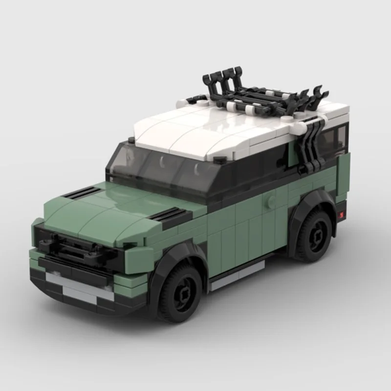 MOC-33198 Domestic Building Block Boys' Toy Set Gift Model Green Car Model SUV Off road Vehicle Parts Package Gift Box