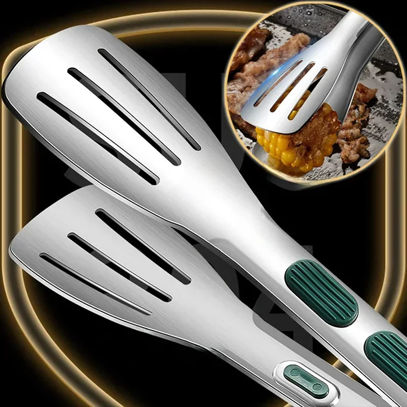 Nowe szczypce do żywności ze stali nierdzewnej BBQ Meat Salad Bread Clip Barbecue Grill Buffet Clamp Antypoślizgowe szczypce Narzędzia kuchenne Gadżety kuchenne — zdjęcie 2