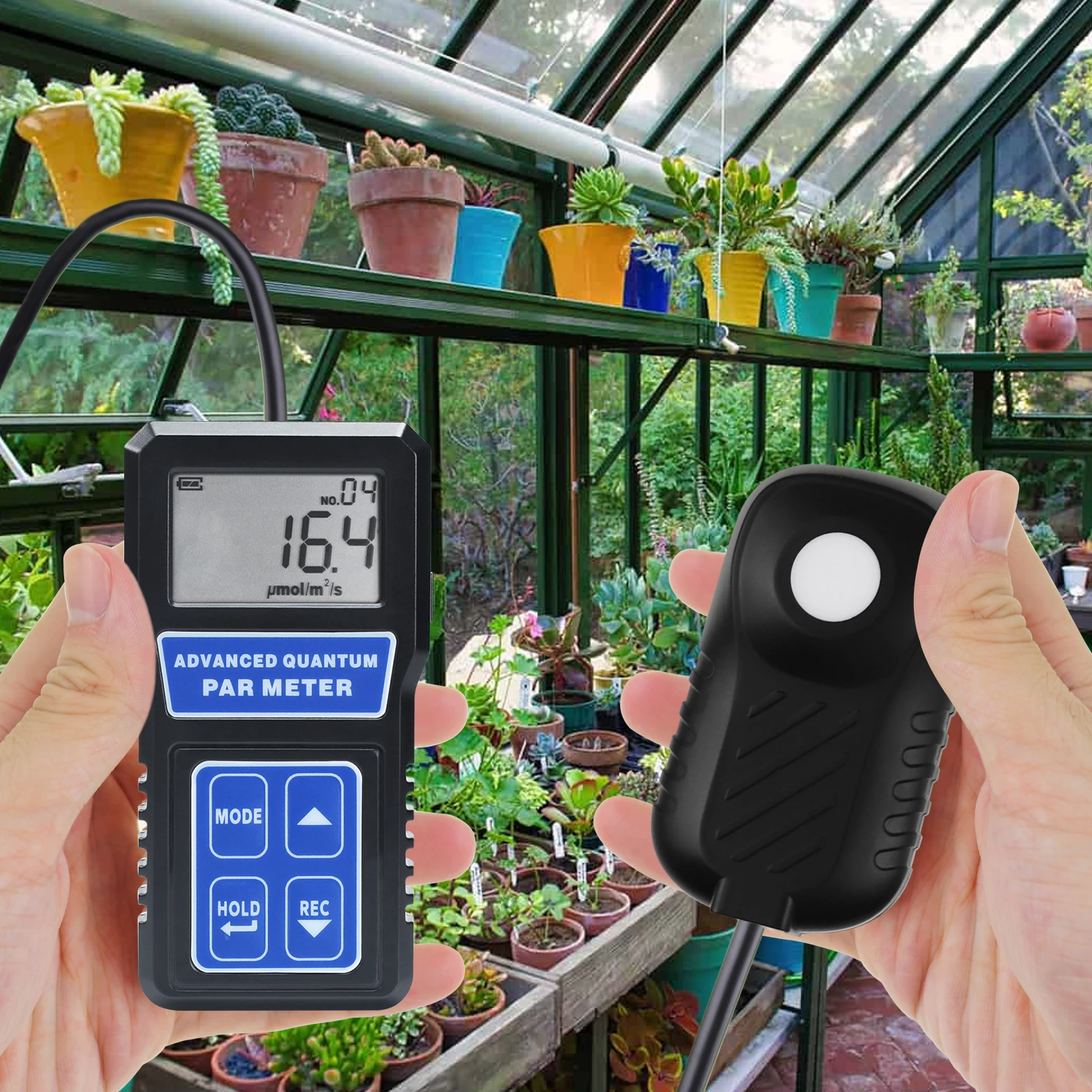 Digital PAR Meter Photo Synthetically Active Radiation Quantum for Plant Lighting Horticulture Indoor/Outdoor Plants