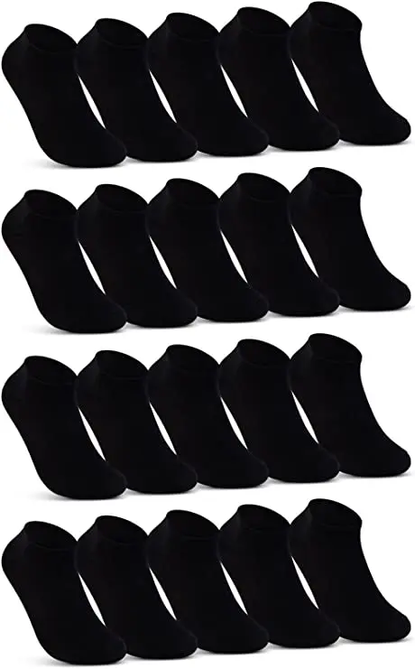 

Socks 20 Pairs Unisex Ankle Length Booties Socks Suitable for Sports Wear and Running Sports Size: 35-40