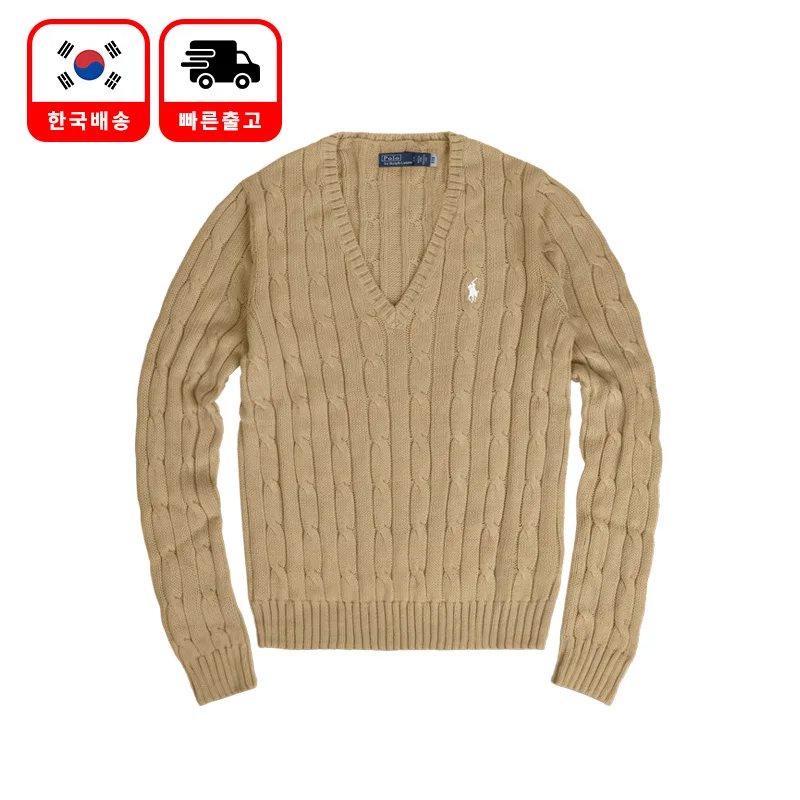 سترة بولو رالف لورين النسائية الكلاسيكية المصنوعة من الصوف والكشمير