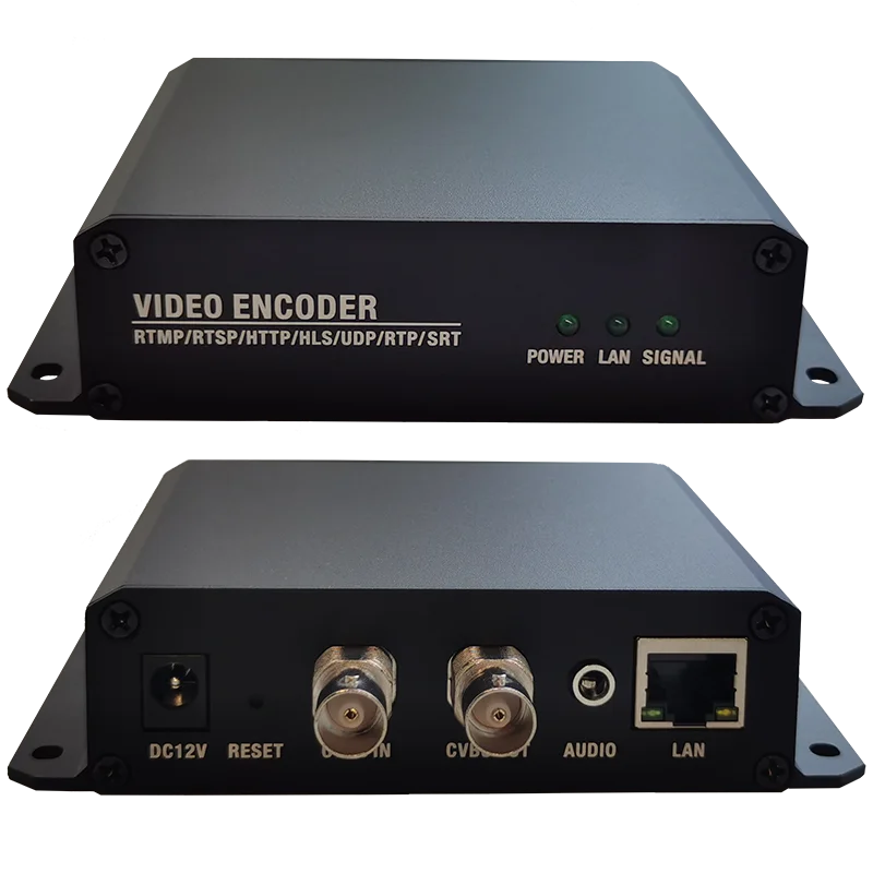 Mini codificador de transmisión de vídeo en vivo CVBS H265 H264 Mjpeg AV