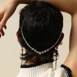 Fashion V Shape Rhinestone Bridal Hair Comb Tiara Accessories for Women Elegant Indian Girls Crystal Hair Combs Wedding Jewelry