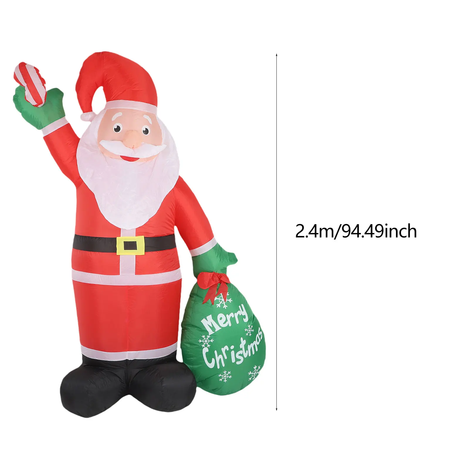 2.4 متر عيد الميلاد نفخ الشكل سانتا كلوز اللعب الولايات المتحدة 110 فولت التوصيل مع مصباح LED سهلة الإعداد عيد الميلاد إمدادات المنزل لديكور الحفلات في الهواء الطلق