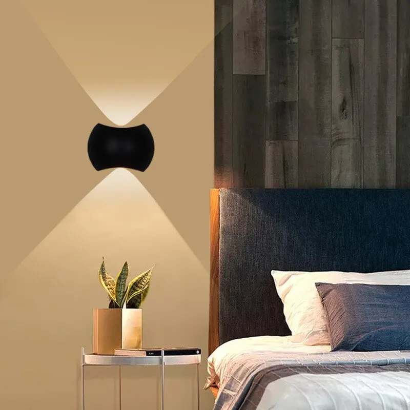 Modern LED Wall Light Nordic Minimalist Background Wall Lamp Up&Down LED Sconce Bedroom Staircase Corridor Atmosphere Light