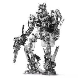 3D Metal Jigsaw Robot Steel Warrior Model Phone Holder Kit Stainless Steel Mechanical DIY Assembly Kit Personalized Gift Toy