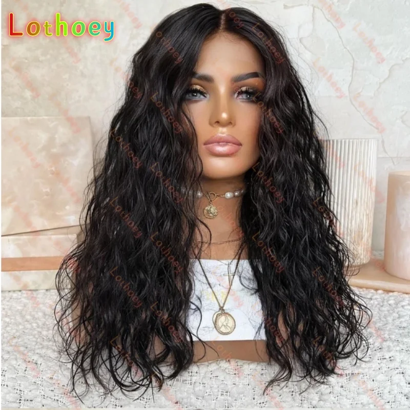 Глубокая волна Полные парики шнурка Человеческие волосы Малайзийские вьющиеся полные кружевные человеческие волосы Влажные волнистые волнистые бесклеевые кружевные парики для женщин