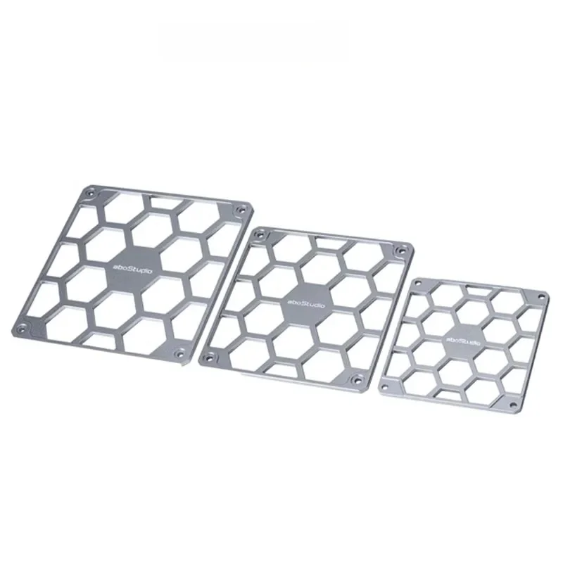Aboudio 12cm,14cm osłona wentylatora przed kurzem dla obudowa komputera, chłodnica wody wentylator przeciwkurzowe aluminiowa rama, czarny, srebrny — zdjęcie produktu 7