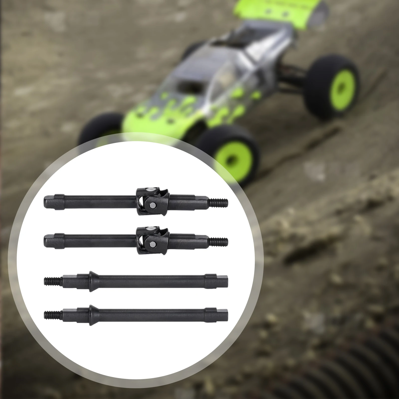 1/30 Scale RC Car Drive Shaft Sturdy Steel RC Crawler Upgrades Replacement Parts for Axial SCX30 Axle SCX10 Chassis Kit