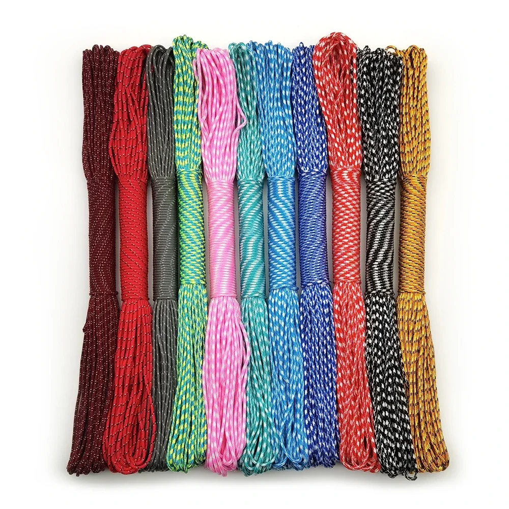 Diamètre 2mm 100 mètres corde rouge profond corde de Parachute lanière corde escalade Camping équipement de survie Bracelet paracorde