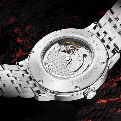 Imagen 2 del producto Reloj Seagull Natural Series para hombre, reloj mecánico automático Polaris, subesfera luminosa, vestido de lujo, reloj de pulsera para hombre 6180 2025 nuevo