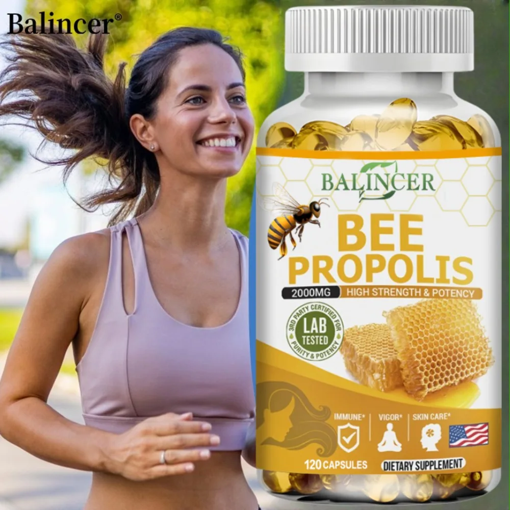 Natural Propolis Capsules, Antioxidant, Help Boost The Immune System, Promote Digestion, and Maintain Healthy Teeth and Gums
