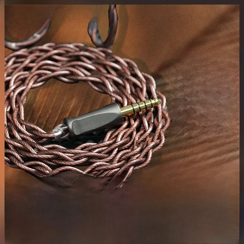 Kabel do słuchawek HiFi IvipQ-67 Nighthawk, ulepszony, 7N, wysokoprzewodząca miedź + posrebrzany, 4.4mm 2Pin 0.78mm/MMCX, przewód IEM do FH19 — 2
