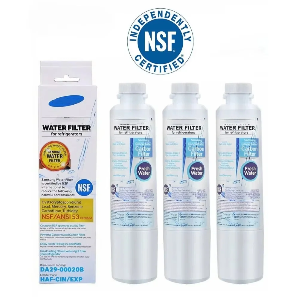 Replacement for Samsung DA29-00020B RF28HMEDBSR RF263BEAESR RF4287HARS RF28K9380SR RF28HFEDTSR R-9101 Refrigerator Water Filter