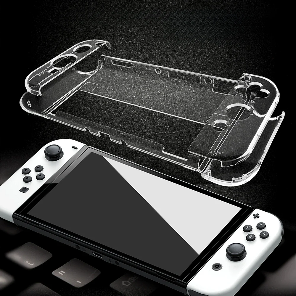 Étui de protection rigide pour PC, transparent, Dockable, 100% parfaitement adapté, boîtier Joypad, coque cutanée pour Console Nintendo Switch OLED